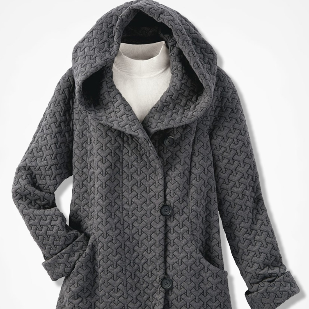 Coldwater Creek First Frost Quilted Coat Plus Size